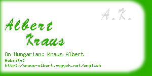 albert kraus business card